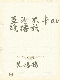 亚洲不卡av在线播放