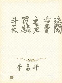 斗罗之灵珠神剑天麟免费阅读全文无窗口