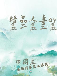 精品人妻av一区二区三区