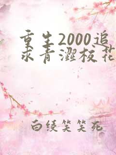 重生2000追求青涩校花同桌开始在线全文阅读