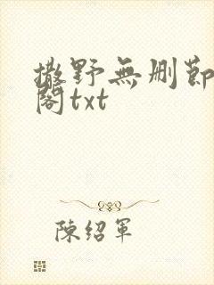 撒野无删节笔趣阁txt