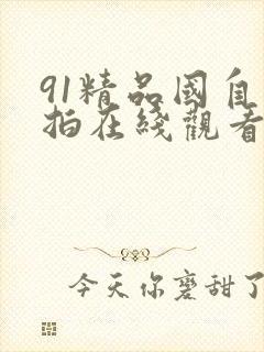 91精品国自产拍在线观看