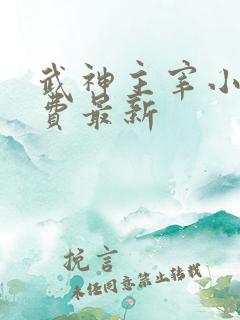 武神主宰小说免费最新