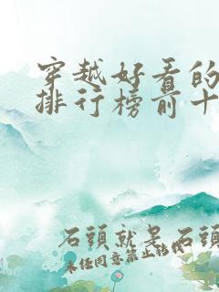 穿越好看的小说排行榜前十名