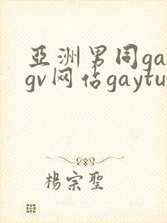 亚洲男同gaygv网站gaytube