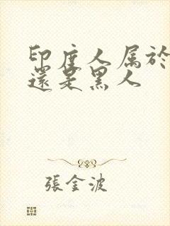 印度人属于白人还是黑人