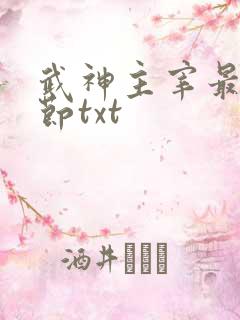 武神主宰最新章节txt