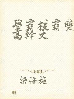 学霸校霸双男主高干文