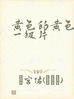 黄色的黄色录像一级片