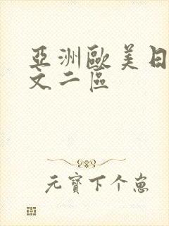 亚洲欧美日韩中文二区