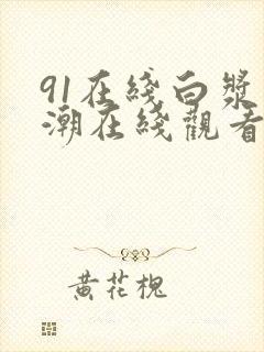 91在线白浆高潮在线观看