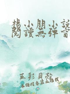 杨小朋小说免费阅读无弹窗