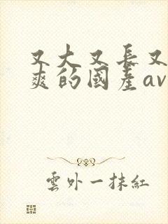 又大又长又粗又爽的国产av