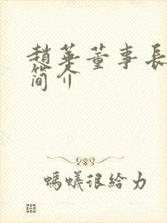 赵华董事长个人简介