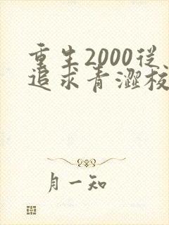 重生2000从追求青涩校花同桌开始在线全文听