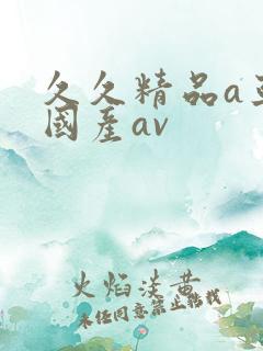 久久精品a亚洲国产av