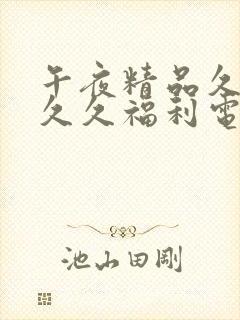 午夜精品久久久久久福利电影