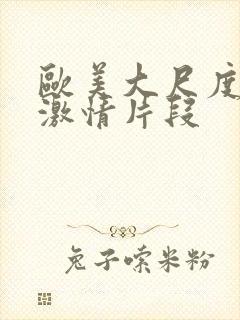 欧美大尺度床戏激情片段