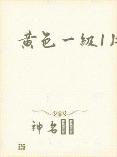 黄色一级1片