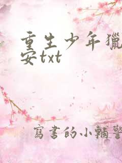 重生少年猎美赵安txt