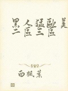 黑人猛欧美一区二区三区