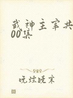 武神主宰共有600集