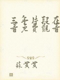 三年片段在线观看免费观看高清大全