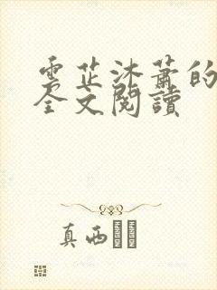 云芷沐萧的小说全文阅读