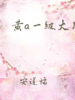 黄a一级大片