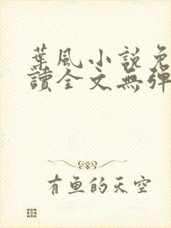 叶风小说免费阅读全文无弹窗