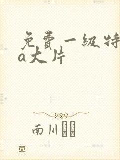 免费一级特黄aa大片