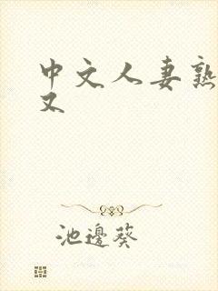 中文人妻熟妇乱又