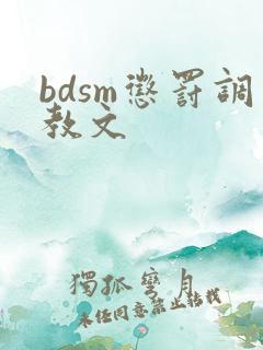 bdsm惩罚调教文