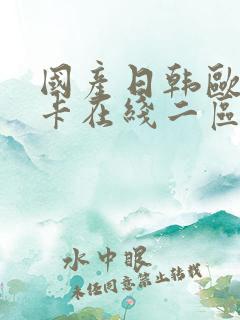 国产日韩欧美不卡在线二区