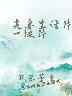 夫妻生活片黄色一级片