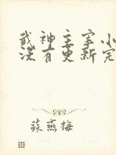 武神主宰小说还没有更新完吗