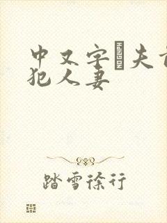 中又字菷夫前侵犯人妻