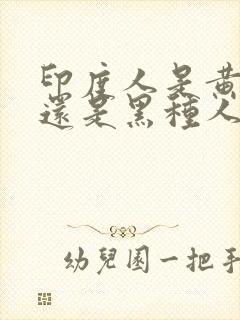 印度人是黄种人还是黑种人