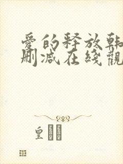 爱的释放韩国无删减在线观看