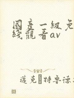 国产一级免费在线观看av