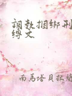 调教捆绑刑具束缚文