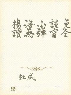 杨洛小说免费阅读无弹窗全文