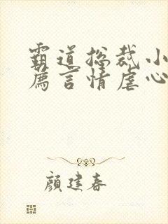 霸道总裁小说推荐言情虐心