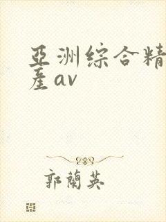 亚洲综合精品国产av