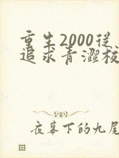 重生2000从追求青涩校花同桌