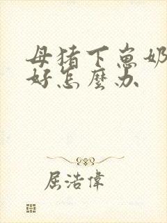 母猪下崽奶水不好怎么办