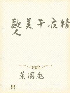 欧美午夜精品成人