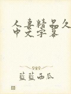 人妻精品久久久中文字幕