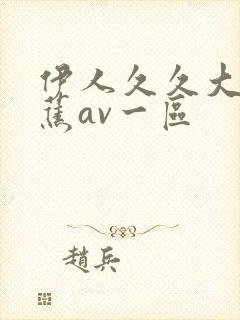 伊人久久大香线蕉av一区