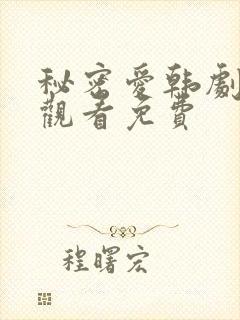 秘密爱韩剧在线观看免费